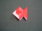 折り紙織り方写真/金魚No.[35] <br />金魚の完成です。