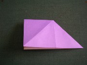 折り紙織り方写真/アジサイNo.[9] <br />裏返しました。
