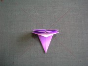 折り紙織り方写真/アサガオNo.[20] <br /><br />