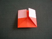 折り紙織り方写真/サイフNo.[20] <br />裏返しました。