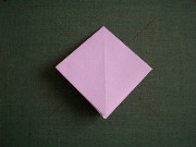 折り紙織り方写真/アジサイNo.[15] <br />裏返しました。