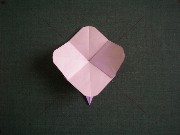 折り紙織り方写真/アジサイNo.[27] <br />アジサイの完成です。