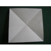 折り紙折り方写真/クリスマスツリーNo.[7] <br />開きました。