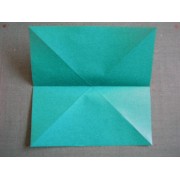 折り紙折り方写真/クリスマスツリーNo.[11] <br />開きました。