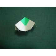 折り紙折り方写真/クリスマスツリーNo.[47] <br />上段（3枚目）完成です。
