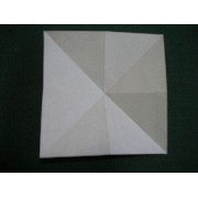 折り紙折り方写真/クリスマスツリーNo.[61] <br />開きました。