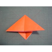 折り紙折り方写真/クリスマスツリーNo.[67] <br />裏返しました。
