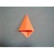 折り紙折り方写真/クリスマスツリーNo.[72] <br />裏返しました。