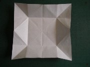 折り紙折り方写真/だまし舟No.[19] <br />開きました。