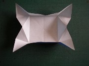 折り紙折り方写真/だまし舟No.[20] <br />折り目が全てつきました。さぁ「にそうぶね」へと変形です。
