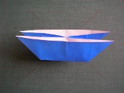 折り紙折り方写真/だまし舟No.[28] <br />完成した「にそうぶね」です。